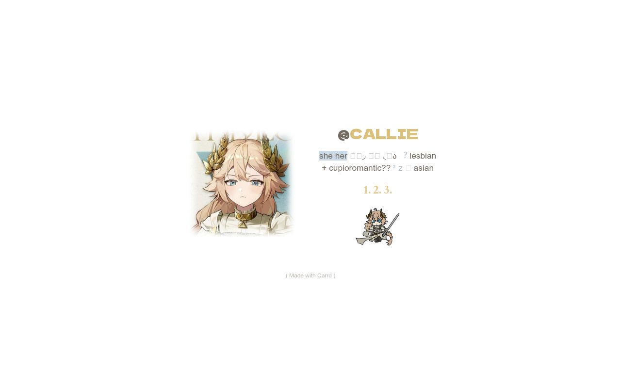 Carrd profile picture for @lilyer